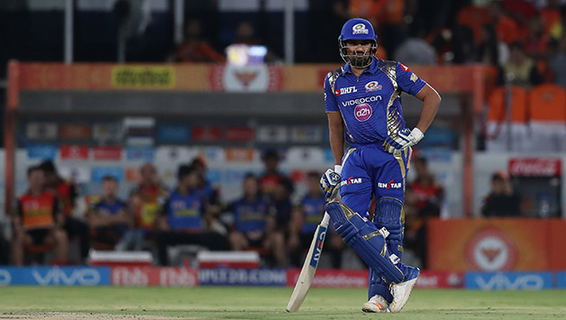 Rohit Sharma was the top scorer in Mumbai Indians' innings vs Sunrisers Hyderabad © BCCI