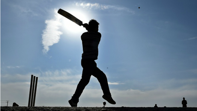 A man bats ( Credit AFP)