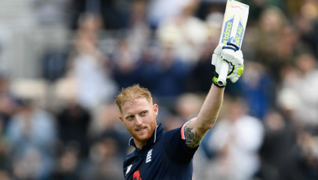  England batsman Ben Stokes celebrates reaching his century  © Getty Images
