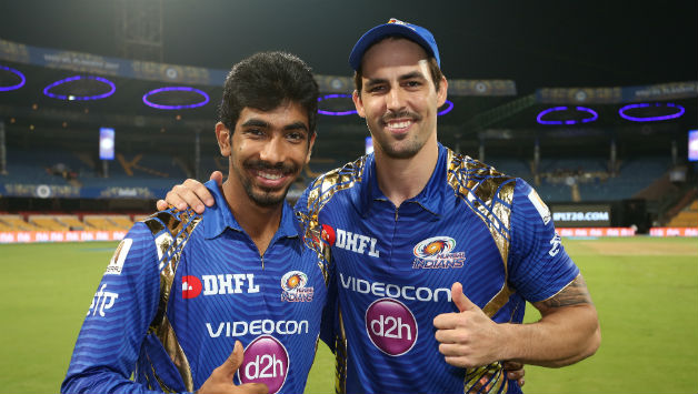 Jasprit Bumrah 9Left) and Mitchell Johnson picked up 5 wickets between them in the IPL 2017 Final © BCCI