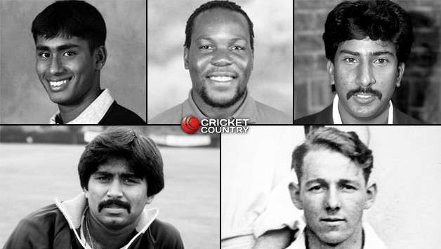 (Clockwise top from Left) Mohammad Ashraful, Hamilton Masakadza, Salim Malik, Archie Jackson and Javed Miandad © Getty Images