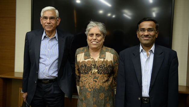 The members of the CoA (from left): Vinod Rai, Diana Edulji and Vikram Limaye © AFP (File photo)