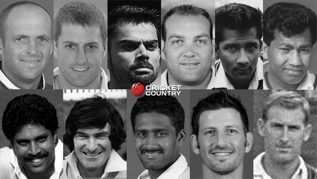 Top row, from left: Gary Kirsten, Simon Katich, Virat Kohli, Jacques Kallis, Rohan Kanhai (c), Alvin Kallicharran Bottom row, from left: Kapil Dev, Alan Knott (wk), Anil Kumble, Michael Kasprowicz, Lindsay Kline © Getty Images