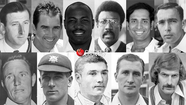 Top row, from left: Bill Lawry, Justin Langer, Brian Lara, Clive Llyod (c), VVS Laxman, Denis Lindsay (wk) Bottom row, from left: Ray Lindwell, Harold Larwood, George Lohmann, Jim Laker, Dennis Lillee © Getty Images