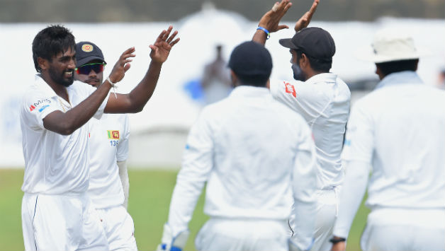 Nuwan Pradeep took 2 of 4 wickets this morning © AFP