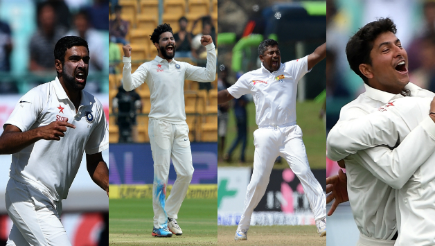 Ravichandran Ashwin, Ravindra Jadeja,Rangana Herath and Kuldeep Yadav © AFP