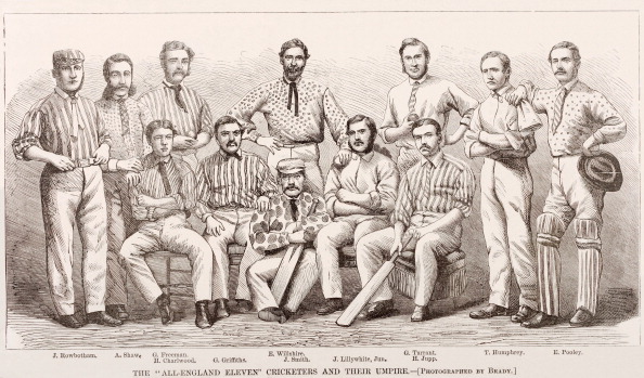 The All-England Cricket Team in New York City, 1868: various attires, conspicuous absence of the 'traditional' whites © Getty Images
