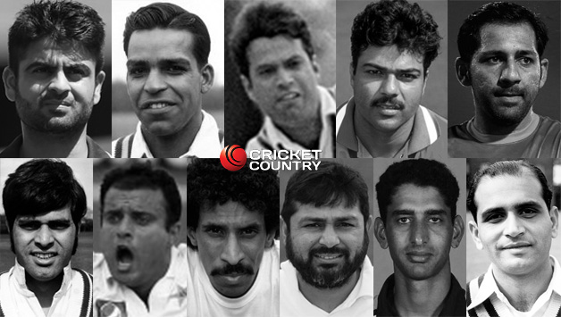 Top row, from left: Ahmed Shehzad, Imtiaz Ahmed (wk), Saeed Ahmed, Ijaz Ahmed, Sarfraz Ahmed Bottom row, from left: Younis Ahmed, Tanvir Ahmed, Tauseef Ahmed, Mushtaq Ahmed, Shabbir Ahmed, Ghulam Ahmed (c) © Getty Images