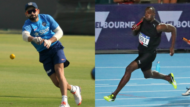 Virat Kohli (l) and Usain Bolt (r) © AFP and Getty Images
