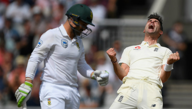 James Anderson celebrates a wicket (Image courtesy: Getty)