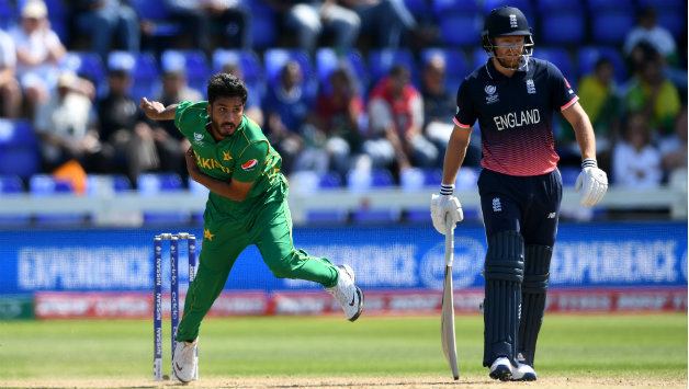 Rumman Raees in action against England in the Champions Trophy semi-final 2017. (Image courtesy: Getty)