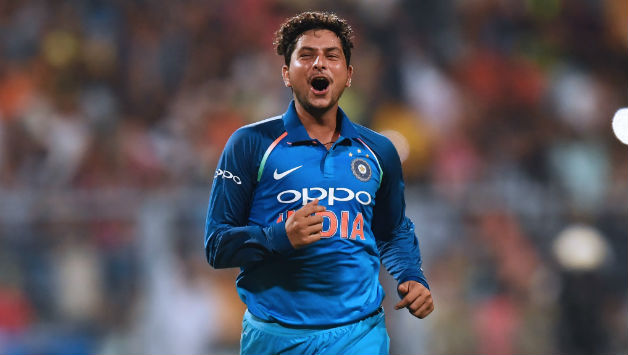 Kuldeep Yadav bagged a hat-trick in the Kolkata ODI © Getty Images