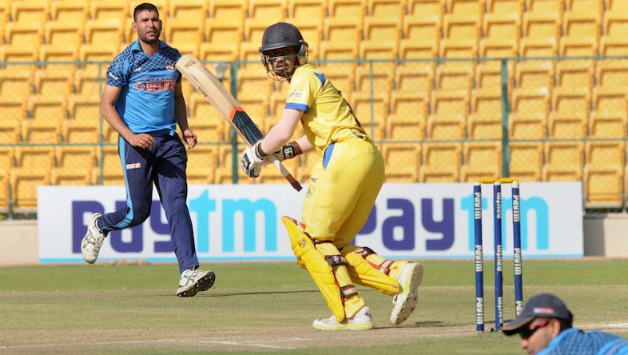 Baba Indrajith weathered early storm posed by India Blue bowlers © PTI