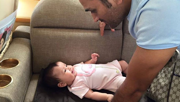 MS Dhoni seen with his daughter Ziva  (Photo Courtesy: MS Dhoni Facebook page)