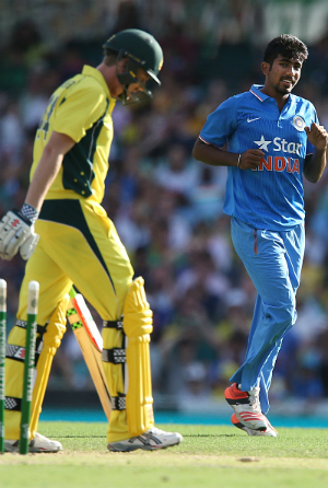 Bumrah had castled Faulkner with his trademark yorker on debut © Getty Images