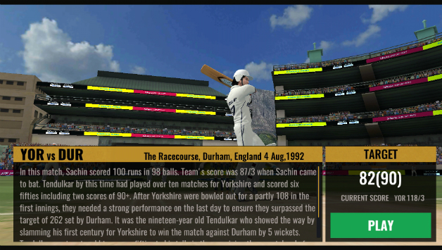 Legend mode © Sachin Saga Cricket Champions