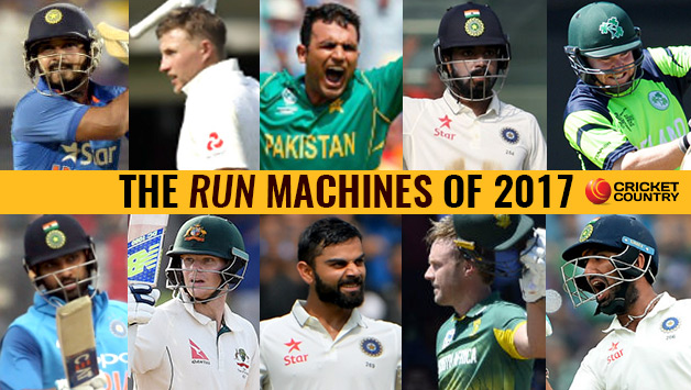 Top, from left: Kedar Jadhav, Joe Root, Fakhar Zaman, KL Rahul, Paul Stirling Bottom, from left: Rohit Sharma, Steven Smith, Virat Kohli, AB de Villiers, Cheteshwar Pujara