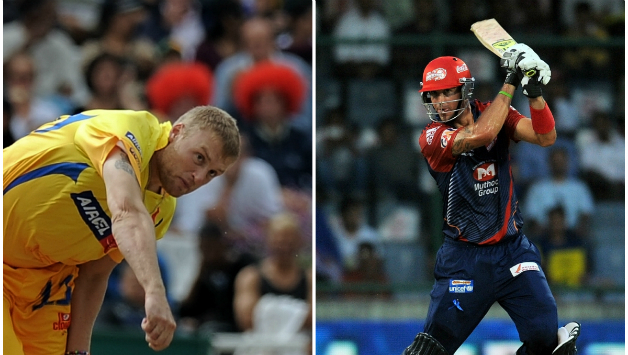Andrew Flintoff and Kevin Pietersen © AFP