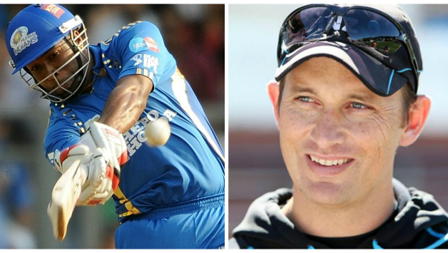 Kieron Pollard © AFP and Shane Bond © Getty Images