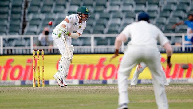 Dean Elgar got struck multiple times during his short stay (Image courtesy: AFP)