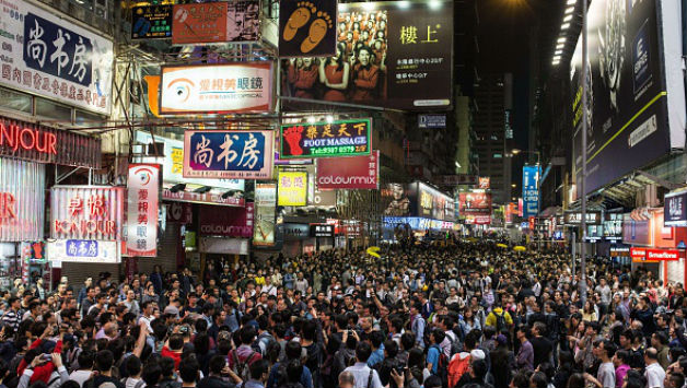 Mong Kok area in Hong Kong (Image courtesy: AFP)