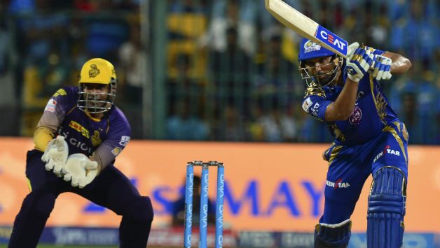 Rohit Sharma plays a shot against KKR © AFP