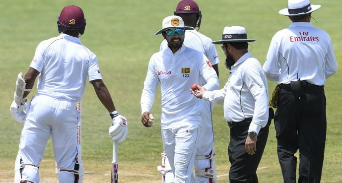 Dinesh Chandimal was caught tampering the ball by the on-field umpires © AFP