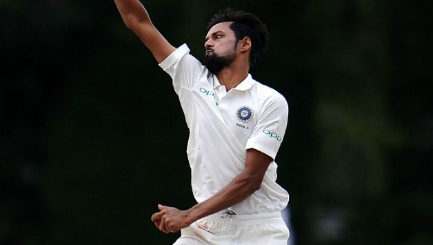 Shahbaz Nadeem of India A bowls during Day Two of the Tour Match match between England Lions and India A at New Road on July 17, 2018 in Worcester, England. (Photo by Harry Trump/Getty Images)