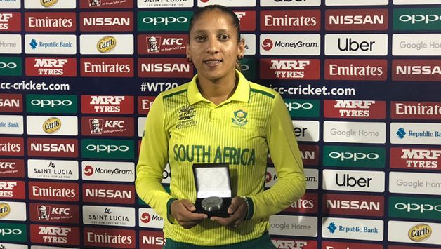 Shabnim Ismail returning the best figures of 4-0-10-3