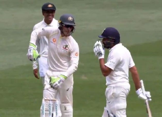 Paine's comments behind the stumps went on for a few overs with Rohit. @ Twitter/Cricket Australia