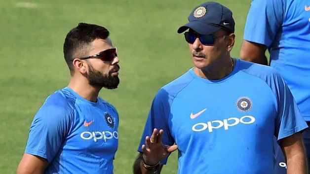 India captain Virat Kohli with head coach Ravi Shastri. @ PTI