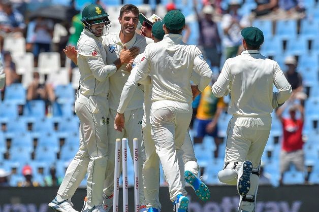 Duanne Olivier took four for 48 as Pakistan were bowled out for 177 after being sent in on a hard, green-tinged pitch. @ AFP