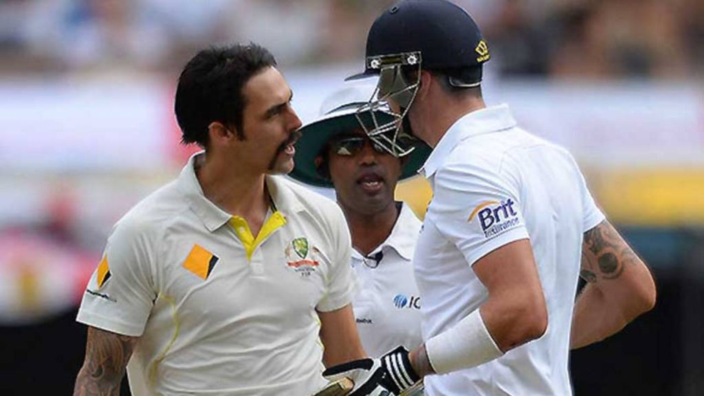 Heated argument between Mitchell Johnson and Kevin Pietersen