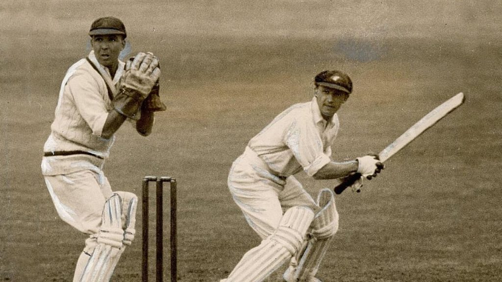 Bradman batting against England at Headingley