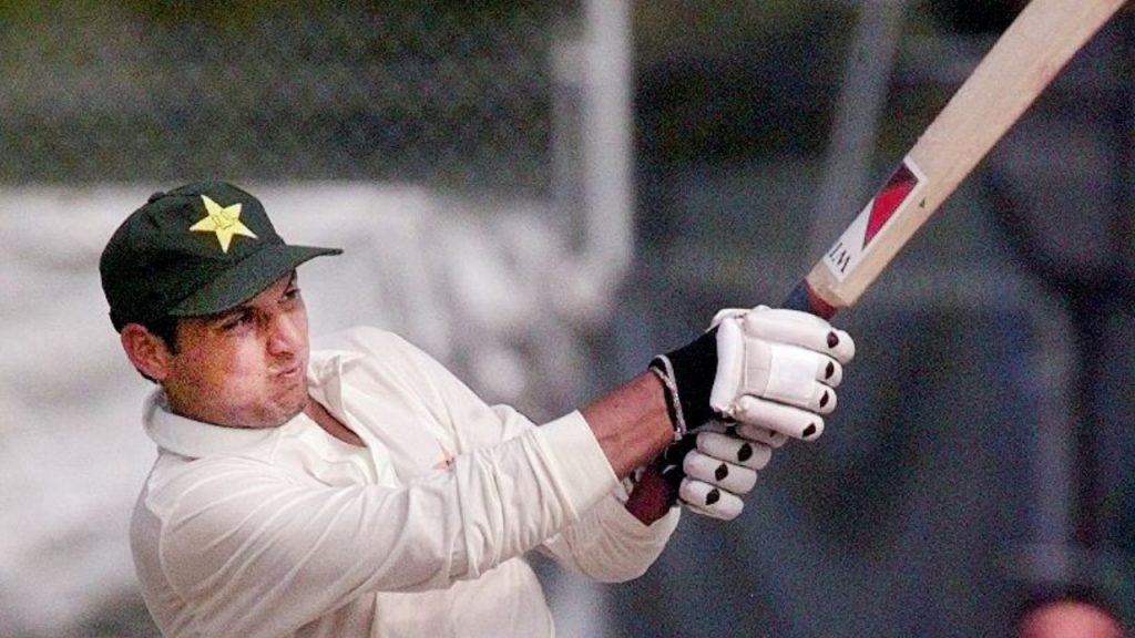 Afridi batting during an ODI