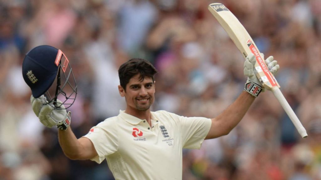 Cook scoring a Test century