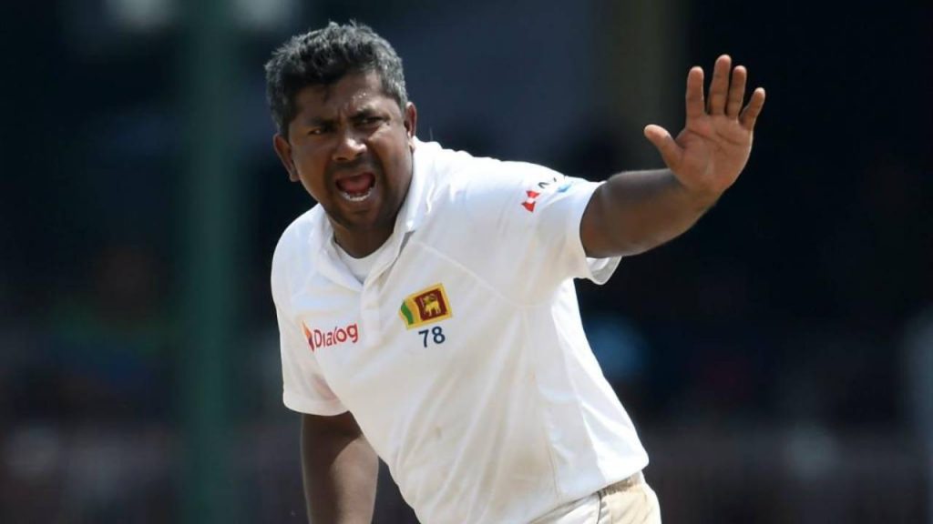 Herath taking a Test wicket