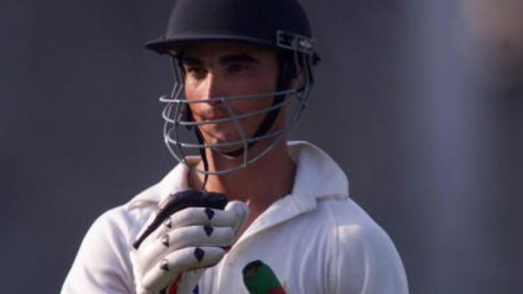 Nazir batting in a Test match