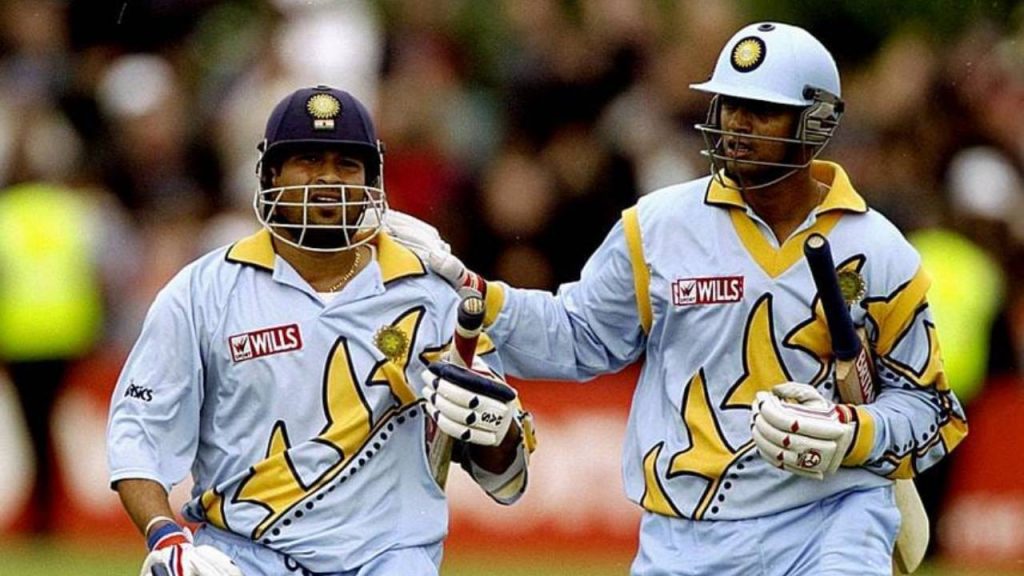 Tendulkar and Dravid batting against New Zealand