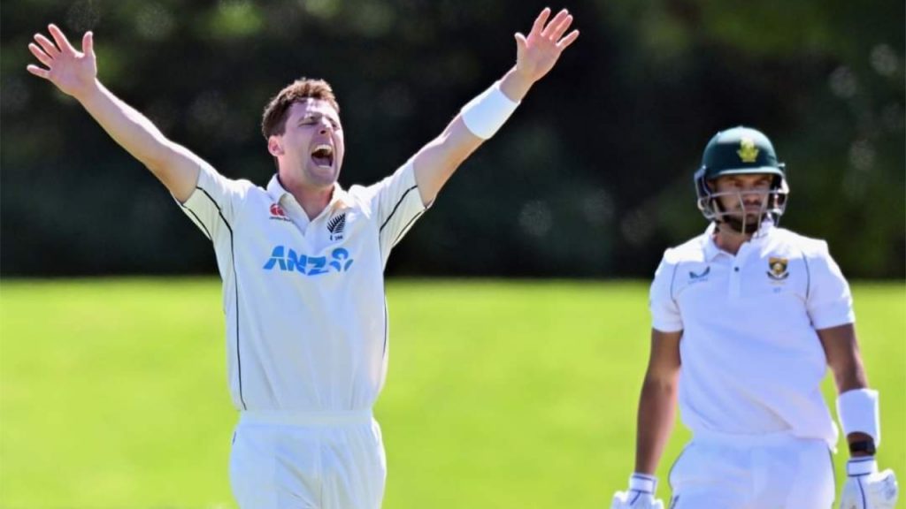 Henry taking a wicket against South Africa