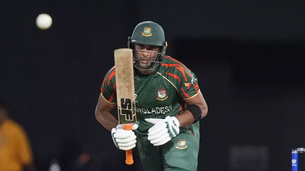Mahmudullah batting during a T20I