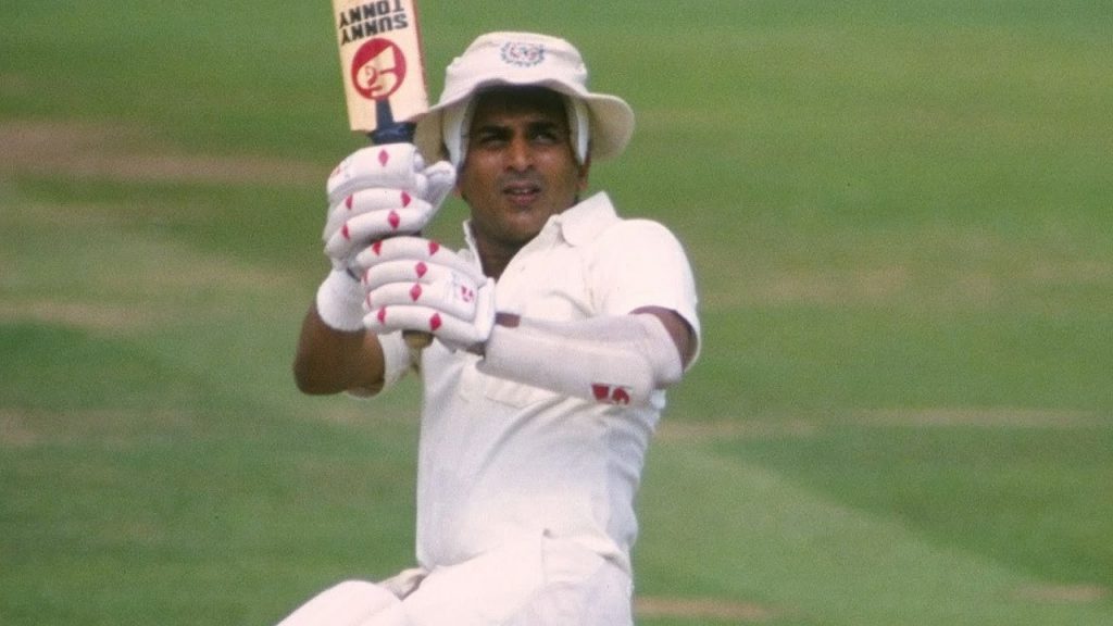 Gavaskar batting during a Test match