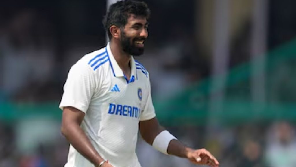 Bumrah taking a Test wicket