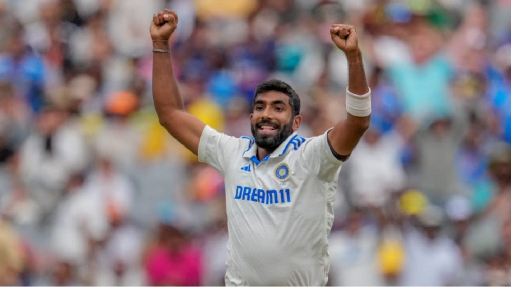 Bumrah taking a Test wicket