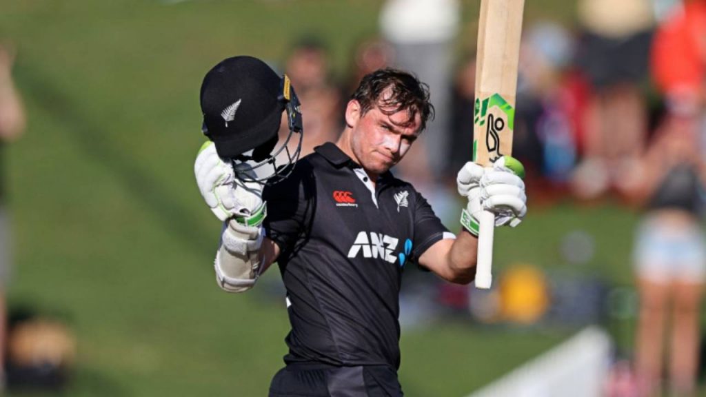 Latham scoring an ODI century