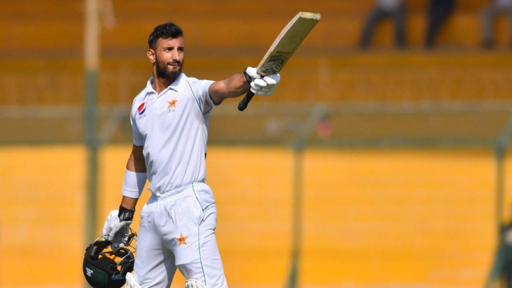 Masood scoring a Test century
