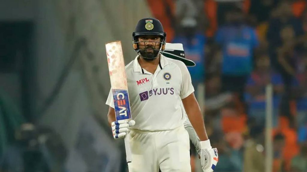 Rohit scoring a Test fifty