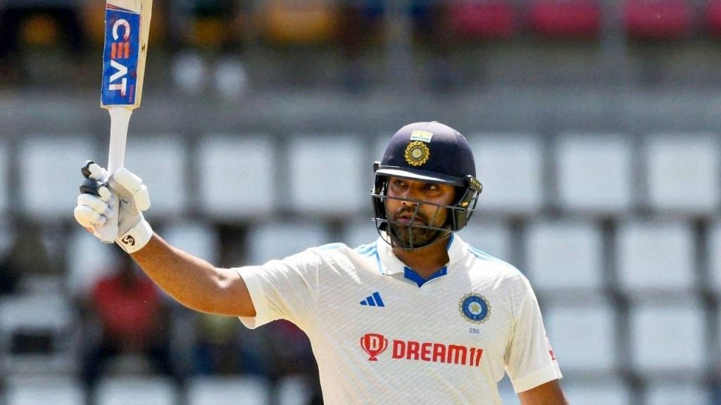 Rohit scoring a Test fifty