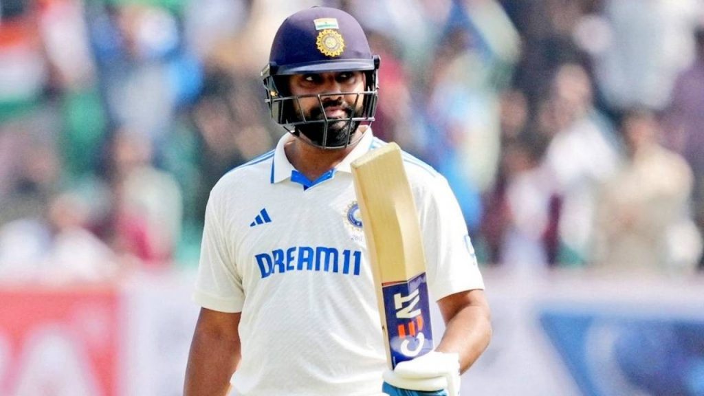 Rohit scoring a Test fifty